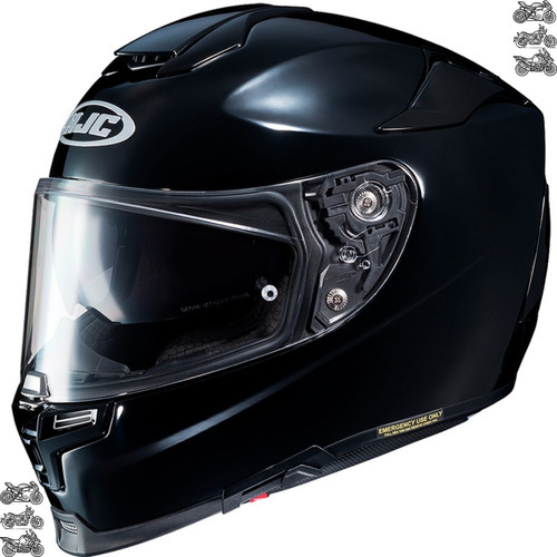 Casco de moto Moto Rpha 70 sólido cerrado Hjc, color negro, talla 59