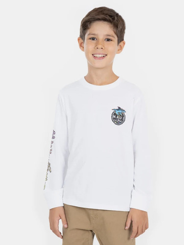 Polera Ml Estampado En Brazo Niño Maui