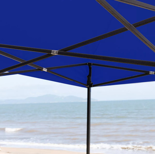 Carpa Plegable Azul 3x4.5 Mts Impermeable Con Paredes Toldo