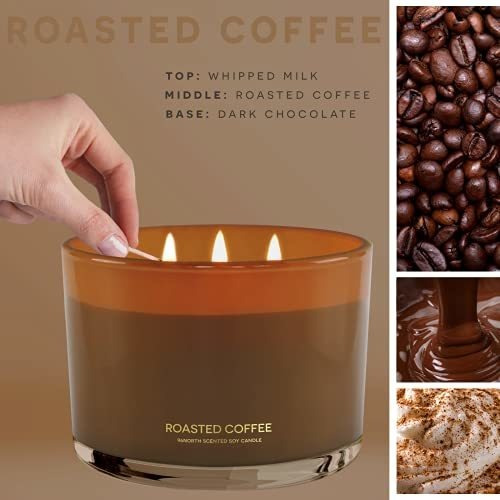 Velas Vela De Café De Lujo 96north | Grande De 3 Mechas |