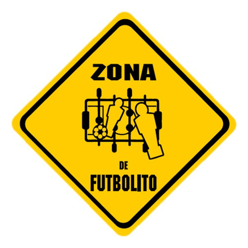 Letrero Señalamiento Decorativo Zona De Futbolito De Mesa 