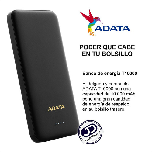 Imagen 2 de 10 de Cargador Portátil Power Bank 10000mah / Compacto Y Delgado