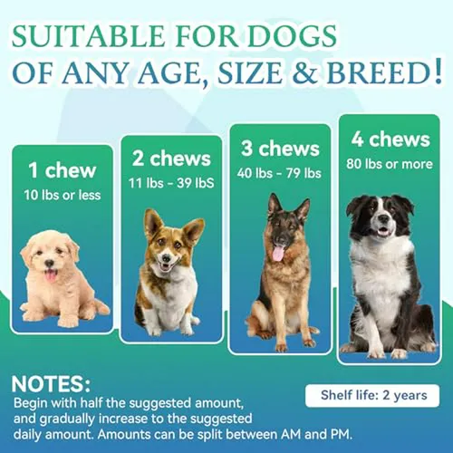 Suplemento Articular Para Perros - 200 Chews Con Glucosamina