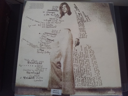 Lp David Bowie - Hunky Dory (Usado)
