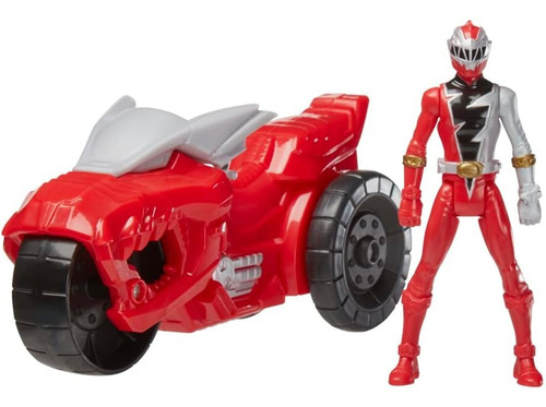 Figura roja de Power Ranger y T-rex Battle Rider de Hasbro