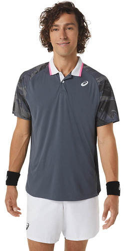 Bividi Asics Court Graphic Polo-shirt Carrier Grey Hombre