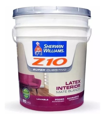 Z10 Pintura Interior Supercubritivo Sherwin Williams 20lt