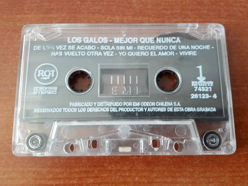 Cassette Musical Los Galos (solo Cassette Sin Garatula)