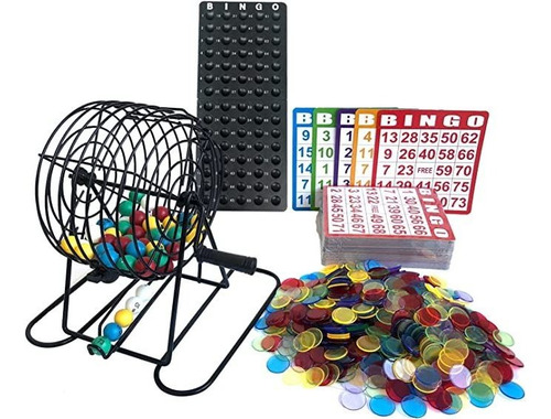 Juego De Bingo De Lujo Yuanhe: Incluye Jaula De Metal, 500