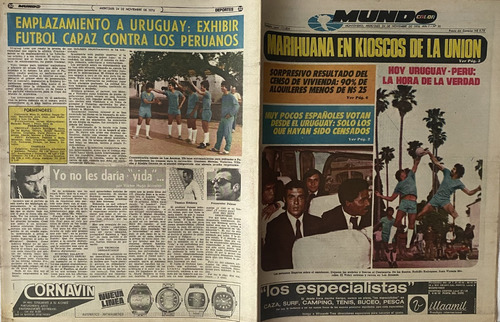 Mundocolor Nº 26 Diario, Nov 1976, Uruguay Perú, Ex4