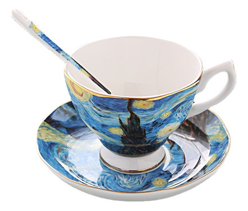 Juego De Tazas De Café Van Gogh, Taza De Café De Cerámica De