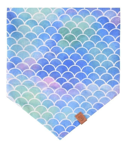 Bandana Pet Jr Dupla Face Para Cachorros E Gatos Escamas Cor Marinho Escamas PP