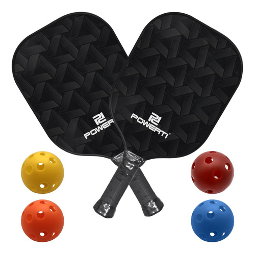 Pickleball - Juego De Paletas Y Pelotas De Fibra De Carbono