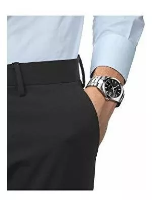 Tissot Reloj de vestir de acero inoxidable para hombre, color gris  T1274071105100, gris