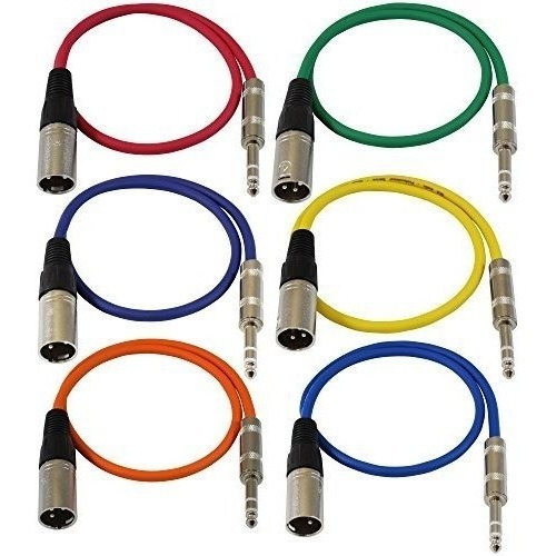 Gls Audio Cables De Conexión De 2 Pies  Xlr Macho A Cables