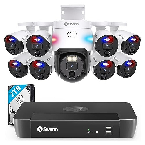 Sistema Cámaras Seguridad Hogar 4k Uhd Swann, 16ch Nvr