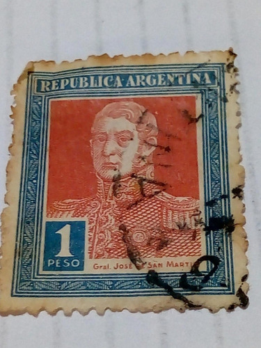 Estampilla San Martín                 1 Peso        (5)