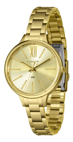 Relógio Lince Feminino 38mm Dourado Lrgh192l38 C3kx