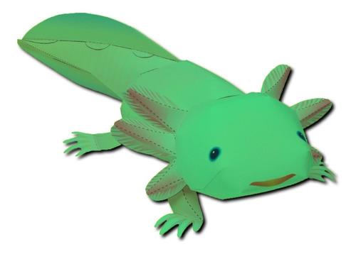 Axolote Ajolote Papercraft Armado En Papel 3d