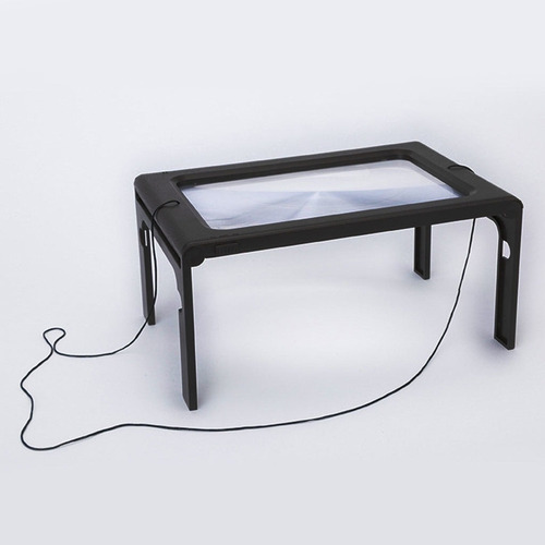 .. Lupa Plegable De 2,5 Luces Led Con Soporte, Tamaño Grande