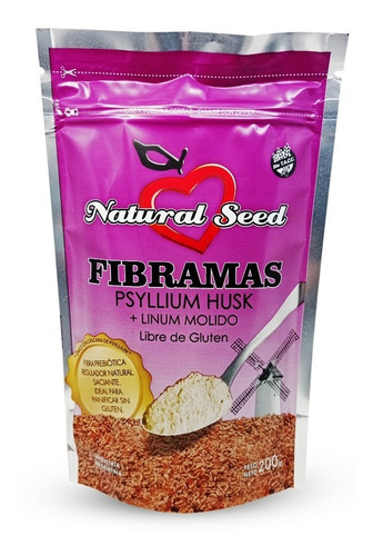 Fibramas Psyllium Husk En Polvo Lino Molido Natural Seed