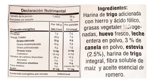 Imagen 3 de 3 de Galletas Con Canela Lilí Natural Por Tradición Light Stevia