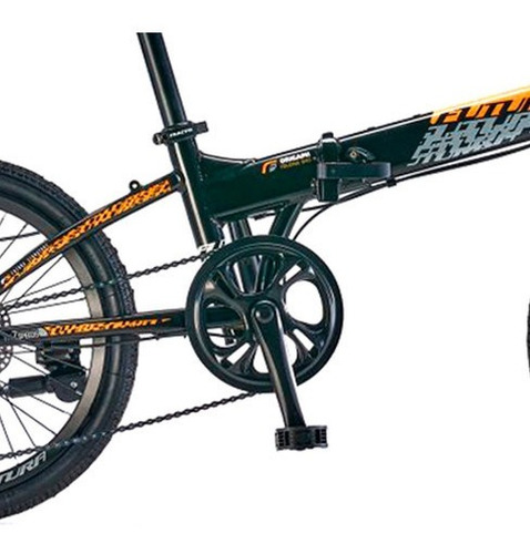 Imagen 3 de 7 de Bicicleta Futura Origami Rodado 20 Plegable Cambio Shimano