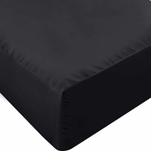 Sabana Utopia Bajera Cama Tamaño Queen 1 Pieza Color Negro