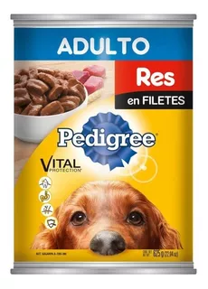 Alimento Pedigree Filetes Res P/perro Adulto En Lata 625g