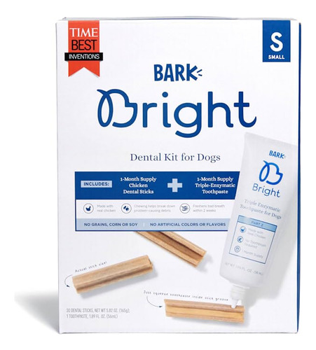 Bark Kit Dental Pequeno Brillante Para Perros, 7.71 Onzas, C