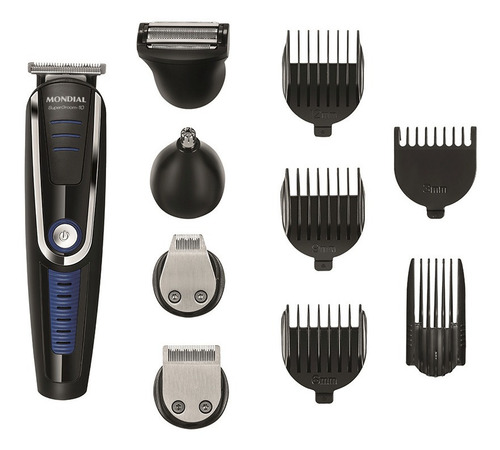 Imagem 1 de 10 de Barbeador Elétrico Mondial Supergroom Bg-03 10 Em 1 Bivolt