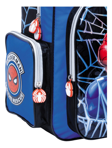 Mochila Escolar Wabro Spiderman 18 Pulgadas Espalda Infantil Color Azul