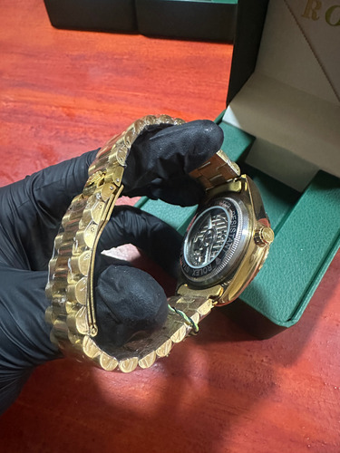 Reloj Rolex Oyster Perpetual Datejust Jubilee Gold Dorado Dorado Negro (Reacondicionado)