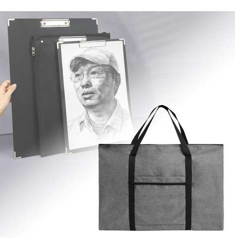 Portfólio De Artes De Esboço De Bolsa De Cinza 8k A3