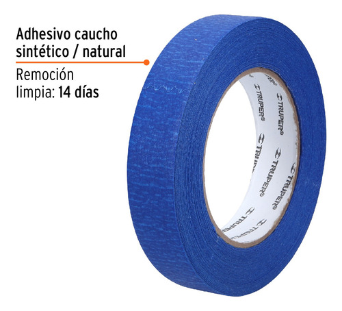 Cinta Masking Tape Azul 50mx1´ Resiste Pintura Quimico 12622