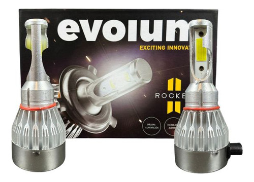 Focos Led Evolum Rocket H4 8500 Lumen 36w