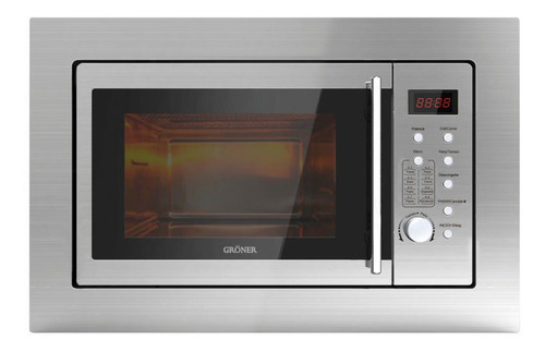 Imagen 1 de 1 de Microondas Grill Gröner QM25 acero 25L 220V