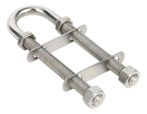 Ferragem U-bolt Inox 10mm Proa Com Porca E Placa De Fixação