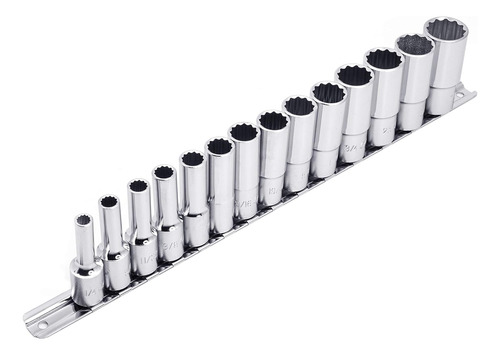 Genius Tw-314sd 14 Pieza 3/8 'drive 12 Point Sae Depp Pared