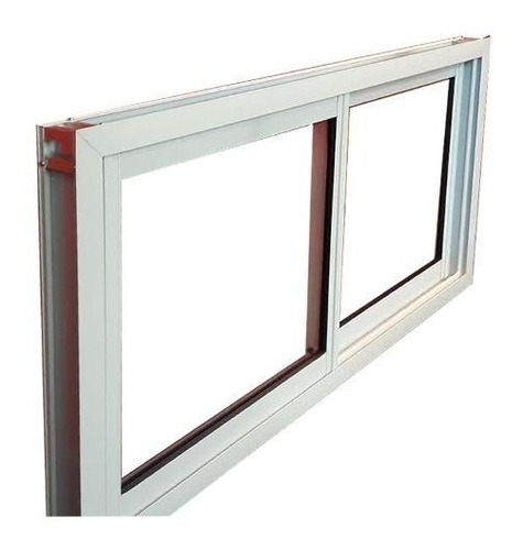 Ventana Aluminio Blanco Vidrio Entero 100x60 C/vidrios 4 Mm