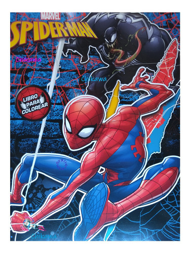 10 Libros Para Colorear Spiderman, Tamaño Carta, 16 Dibujos