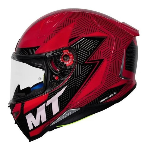 Capacete Mt Revenge 2 Status Vermelho