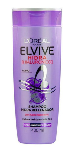 Imagen 3 de 8 de Shampoo Hidratación Hialurónico Elvive L'oréal 400ml
