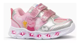 Zapatillas Nena Footy De Peppa Pig Con Luz Led Al Pisar