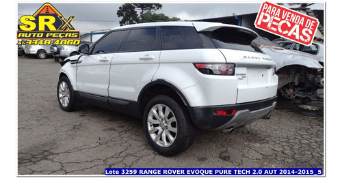 Sucata Range Rover Evoque Pure Tech 2.0 Aut 2015