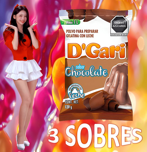 Dgari® 3 Gelatinas De Leche Sabor Chocolate Rinde 1 Litrowow