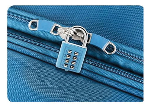 Candados Modernos, Mxoku-002, 2pzas, 8 Teclas, Azul, Mecánic Color Azul