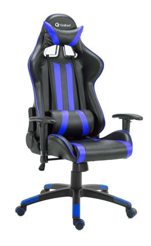 Cadeira Gamer Pro Reclinável Giratória Gallant Preto/azul