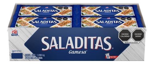Galletas Saladitas Saladas Gamesa 8 Paketines 137g Cada Uno