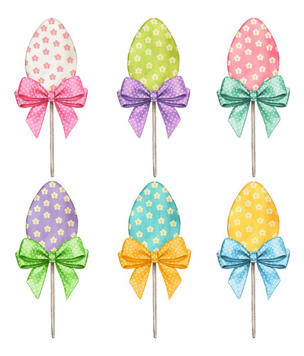 Clipart Paletas De Huevos De Pascua Acuarela Easter